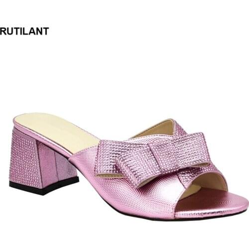 High Heeled Shoes for Women Rhinestone Wedding Shoes Slip on Italian Designer Shoes Women Luxury 2019 Women Shoes for Party