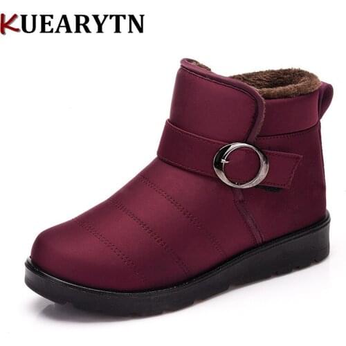 2020 Women boots Waterproof Flexible Cube Woman Boots High Quality Cozy Warm Fur Inside Snow Boots Winter Shoes Woman 36-40