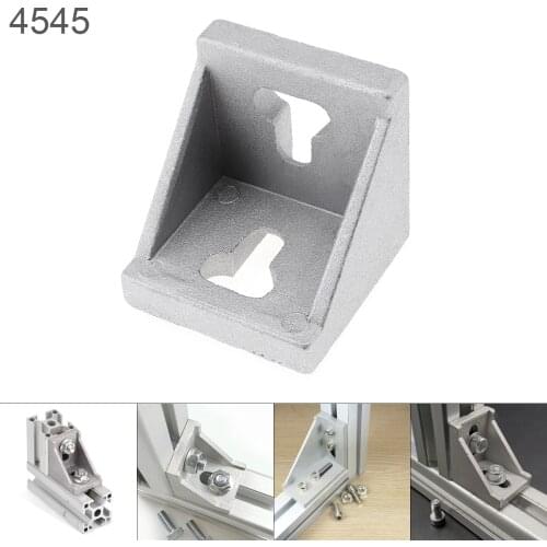 45 Aluminum Corner 45x45 L Shape Right Angle Support Connector Extrusion Industrial Aluminum Profile