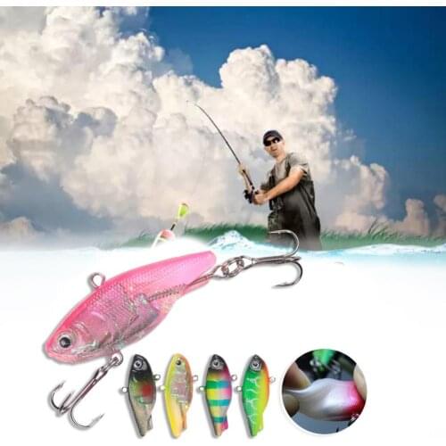 5Pcs Multi-color 4.8cm 13g 3D Eyes VIB Soft Fishing Fake Bait Lure Tackle Set Fishing Fake Bait Lure Tackle Set Bait Lure Tackle