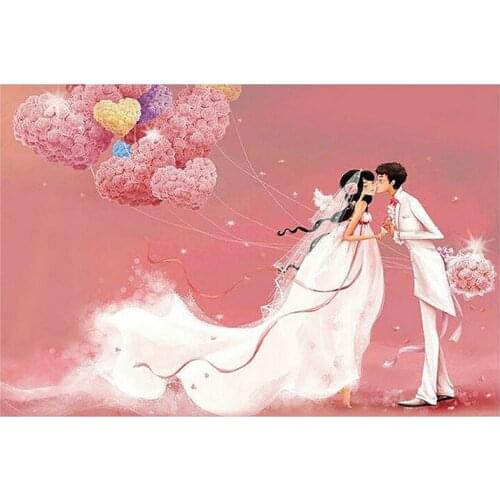 5D DIY marry portrait Diamond Painting Full drill Wedding celebration New Sticking Drill Cross Embroidery simple Home Decorative