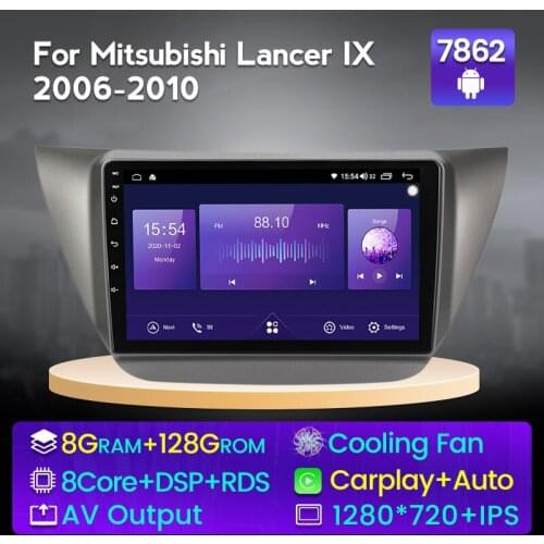 QLED screen 6GB+128GB DSP carplay Car Radio Stereo Video Player Navigation GPS Headunit For Mitsubishi Lancer 9 CS 2000 - 2010