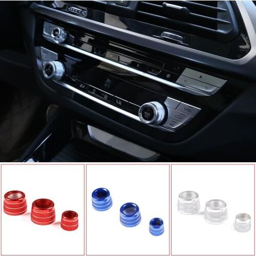 Car Air Conditioning Knob Decorative Cover Ring Adjust Trim Cover For BMW 5 6 7 Series GT G30 G38 X3 X4 G01 G02 Auto Accessories