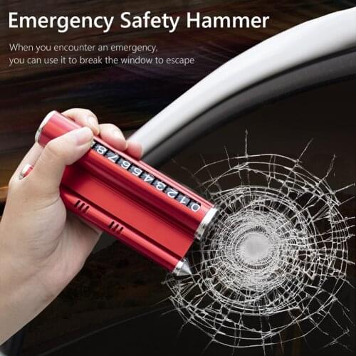 Car Temporary Parking Card Window Breaker Auto Perfume 4 in 1 Phone Number Plate Outdoor Personal Car Parts Decoration