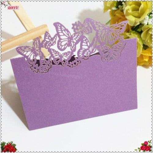 Butterfly 100pcs Name Place Cards Table Card Wedding Party Favor Guest Craft Festive Events Supplies Decoration 8zSH085