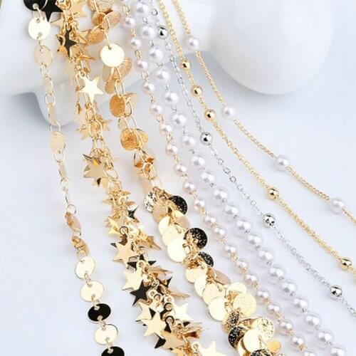 1Yard/Lot Pure Copper Five-pointed Star Chain Creative Handmade DIY Earring Accessories Necklace Bracelet Ear Jewelry Material