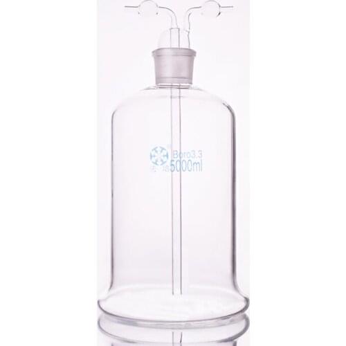 FaPei Drechsel gas washing bottle ,Capacity 5000ml,Lab Glass Gas Washing Bottle,Shisha hookah