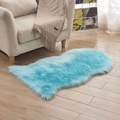 Faux Fur Rug Furry Mats Area Carpet For Room Modern Imitation Wool Home Decoration Long Plush Hairy Floor Yoga Sofa Floor
