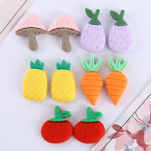 10Pcs/lot Kawaii Fruits Flat back Resin Cabochons Embellishments Craft Fit Phone Decoration DIY Hair Bows Center Accessories