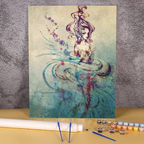 Unknown Ariel Paint By Numbers Set Acrylic Paints 50*70 Paiting By Numbers Wall Decoration Crafts For Handicraft
