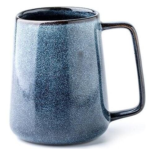 Nordic Ceramic Coffee Cup Ceramic Mug with Lid Spoon Cute Large Capacity Mug Retro Simple Coffee Mugs Creative Milk Tea Cup