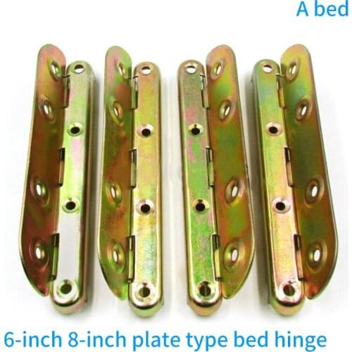 BED INSERT mother hinge 6-inch 8-inch copper-plated connector hardware fittings invisible old-style plate bed insert connection
