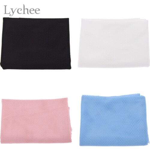 Lychee Life Clothes Lining Mesh Polyester Fabric Multicolor Plain Fabric DIY Sewing Supplies Accessories For Garment