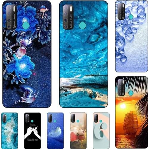 For Tecno Pouvoir 4 Pro Pouvoir4 LC7 LC8 Cover Fashion Cool Cartoon Flower Capa Soft Silicone TPU Case