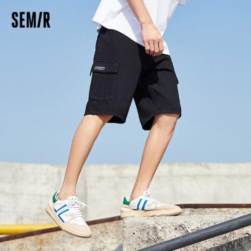 SEMIR Denim Shorts Men 2021 New Summer Straight Overalls MenS Fifth Point Pants Cotton Trend Short Jeans
