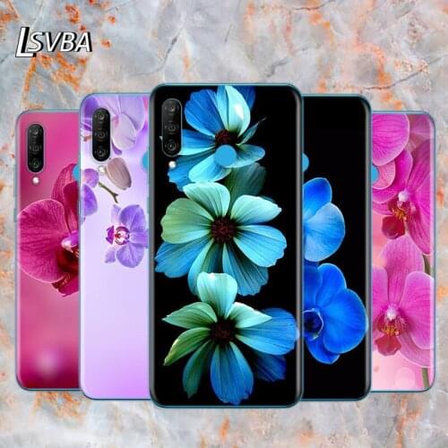 Orchid Flowers Soft TPU Silicone Cover For Huawei P40 P30 P20 Pro P10 P9 P8 Lite E Plus 2019 2017 Phone Case
