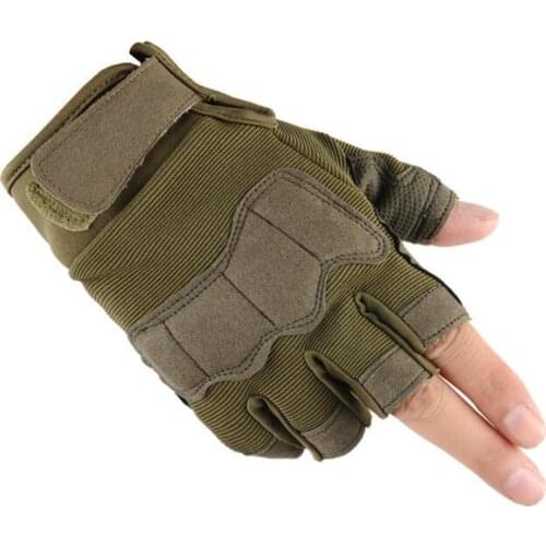 Joshock Tactical Half Finger Gloves Forces Army Fan Combat Outdoor Sports Riding Mountaineering Non-slip Training Fitness