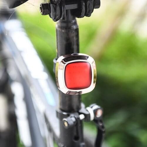 Bike Taillight USB Rechargeable Intelligent Bicycle Tail Rear Back Light Waterproof Night Cycling Riding Safety Warning LED Lamp