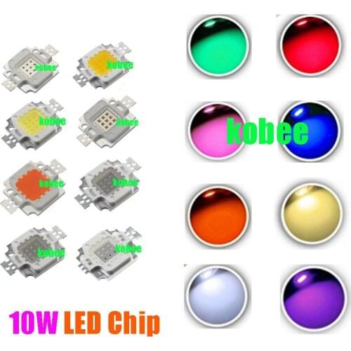 High Power LED Chip 10W LED 10 W Natural Cool Warm White Red Blue Green UV IR Full Spectrum Grow Light Integrated