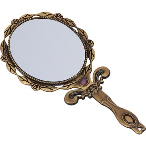 Makeup Mirror Mirror Makeup Spiegel DIY Metal Foldable Mirror Women Make Up Use Mirror Mini Small Size Mirror Bronze Color