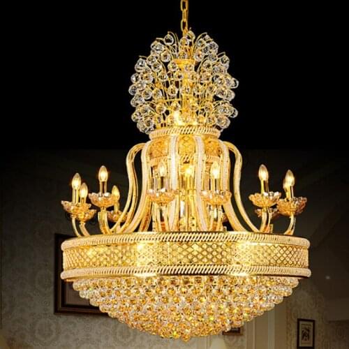 Gold Crystal Chandelier light Fixture Modern Chrome Crystal Chandeliers Home lighting Living Room Chandeliers Guaranteed 100