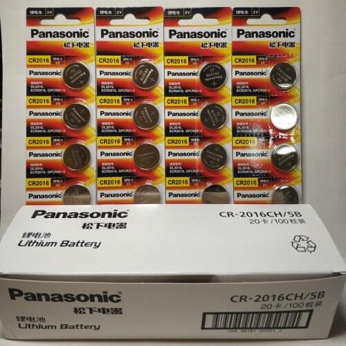 100pcs 100% Genuine Panasonic original brand new battery cr2016 3v button cell coin batteries for watch computer toy re