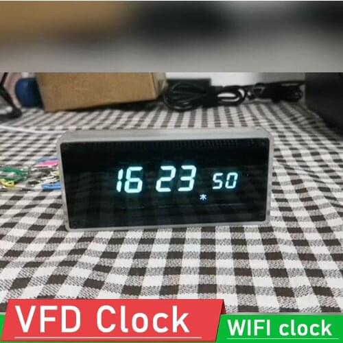 VFD WIFI clock Desktop Digital VFD clock Electronic time Creative Fluorescent screen clock Gravity sensor TYPEC power 12/24-hour