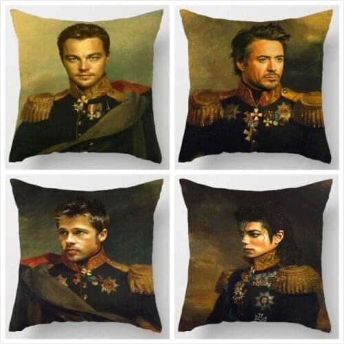 Elvis Presley Michael Jackson David Bowie Replaceface Customized Zippered Square Throw Pillowcase Zippered Pillow Sham Protector