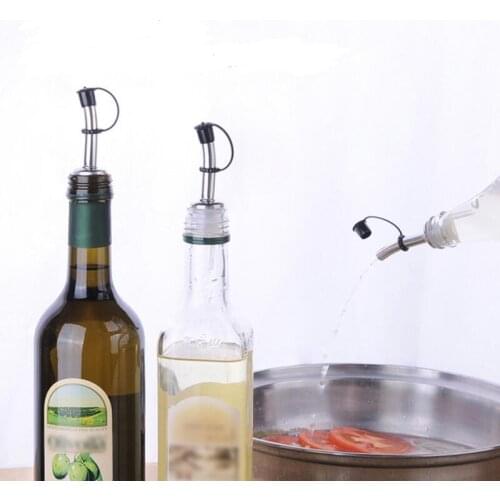 Hot Dining Bar Stainless Steel Liquor Bottle Pour Pourer Cap Wine Spout Dispenser with Covers for Bars KTV LX7973