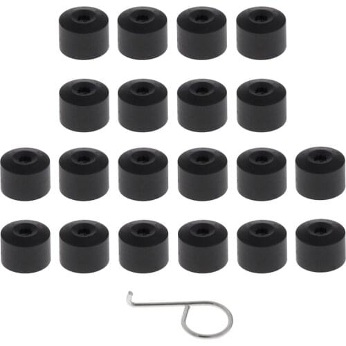 20 Pieces Car Wheel Tyre Hub Screw Bolt Nut 17mm Plastic Caps for VW Dropshipping