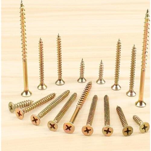 Cross Self-Tapping Screw Flat Head Lengthened Woodworking Decoration Furniture Hardware Screw Carbon Steel Hand Screw