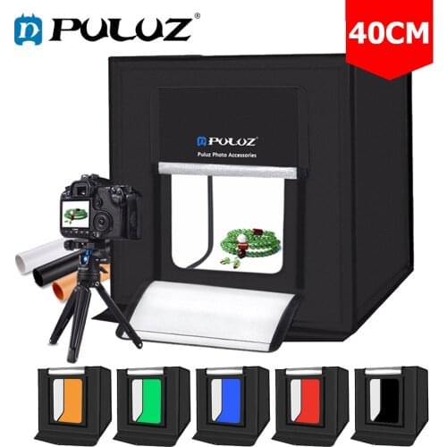 PULUZ 40cm 16inch Mini Photo Studio Box Lightbox Photograghy Softbox Led Photo Lighting Studio Shooting Tent Box Kit Light box