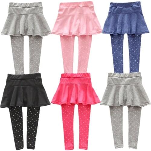 Kids Girls Leggings Skirt-Pants Kid Girl Spring Autumn Cake Leggings Childrens Girls Cotton Skirt-pants for 0-6 Year Child