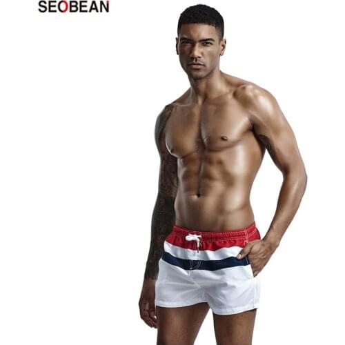 SEOBEAN Summer Mens Beach Holiday Fashion Patchwork Casual Shorts European and American Outbreak Surfing & Beach Shorts