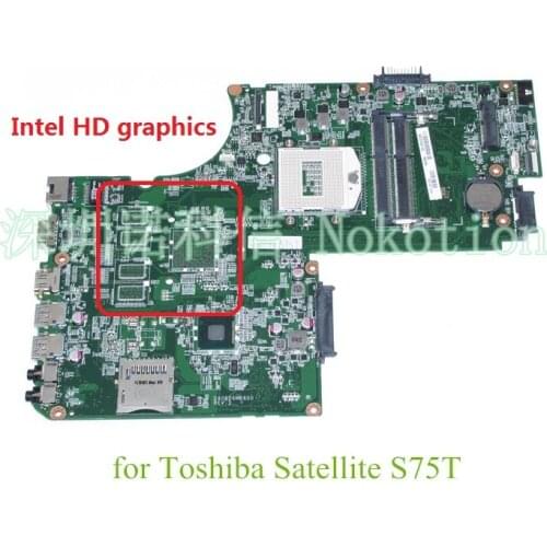 NOKOTION laptop motherboard For Toshiba Satellite S75 S75T 17.3 inch DA0BD6MB8D0 REV D A000244130 Mainboard