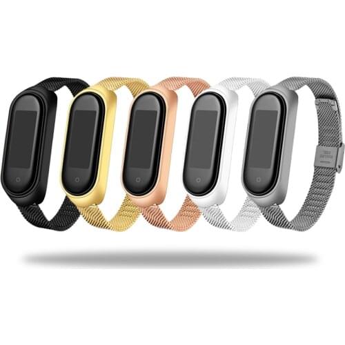 Metal Strap for Mi Band 6 5 4 3 Strap Bracelet On Mi Band 4 Screwless Stainless Steel Replacement Wristband for Xiaomi Mi Band 5