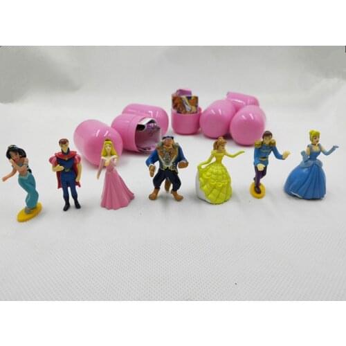 Mini pvc figure princess and prince 7pcs/set capsule toy