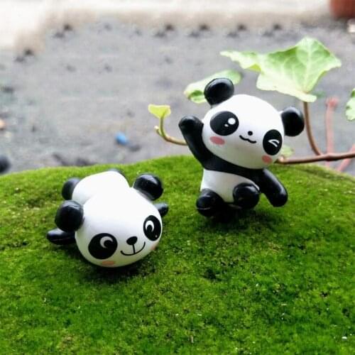 12 Pcs Mini Panda Figurines Playset Cute Panda Toys Cake Decor Fairy Garden Ornaments Unique Gifts for Kids Panda Lovers new