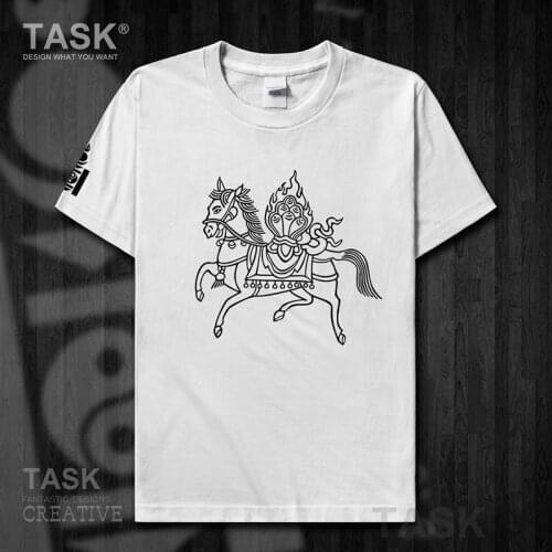 Mongolia MNG Mongol Mongolian element mens t shirt Top t-shirt Short sleeve clothes cotton summer Mongolian Line wind horse 18