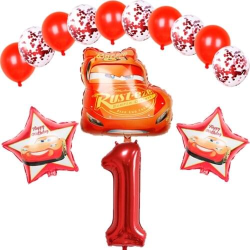 Cartoon Mcqueen Car Birthday Foil Balloons Baby Shower Party Decoration Kids 40inch Number Car Helium Ballons Children Toys