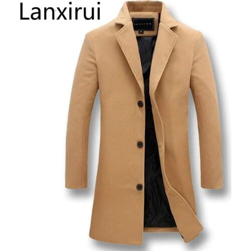 Men Fashion Jackets Men Slim Fits Coats Business Mens Long Winter Windproof Outwears Plus Size 5xl Black Hot Sale High Quality