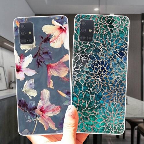 Floral Mandala Lace Flower Soft Silicone Phone Case Cover For Samsung A51 A71 A21S A01 A10 A11 A20 A30 A31 A40 A41 A50 A60 A70