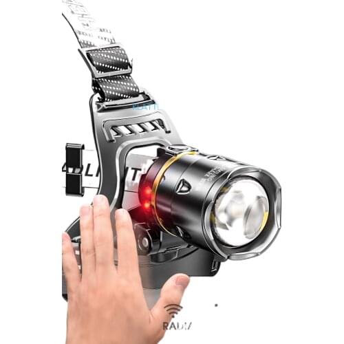 The head-mounted headlight glare bright yellow inductive charging LED flashlight lamp fishing dedicated hernia