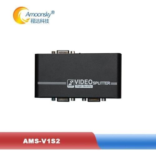 VGA splitter Amoonsky AMS-V1S2 1 VGA input and 2 VGA output VGA Monitor Switcher for PC Laptop