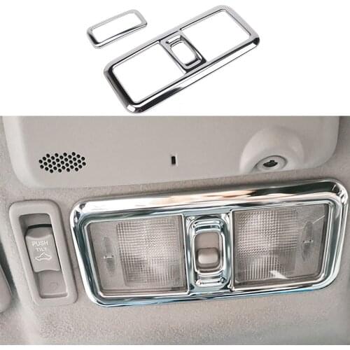 Stainless steel Front Reading Light + Sunroof Control Button Panel Cover For Mitsubishi Pajero 2007 -2020 Car Modified Parts