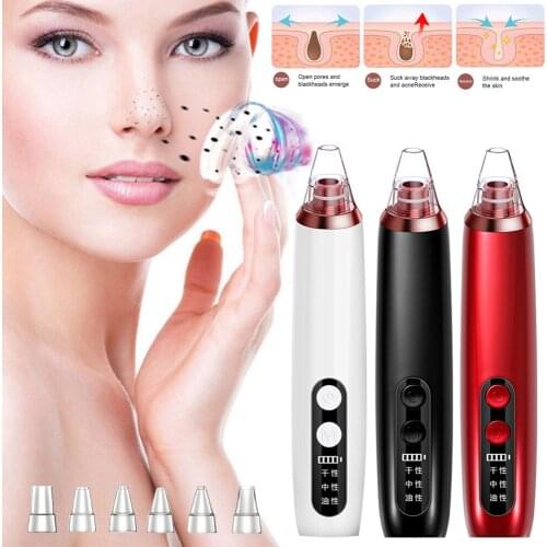Blackhead Remover Face Deep Nose Cleaner T Zone Pore Acne Pimple Removal Vacuum Suction Facial Diamond Beauty Clean Skin Tool