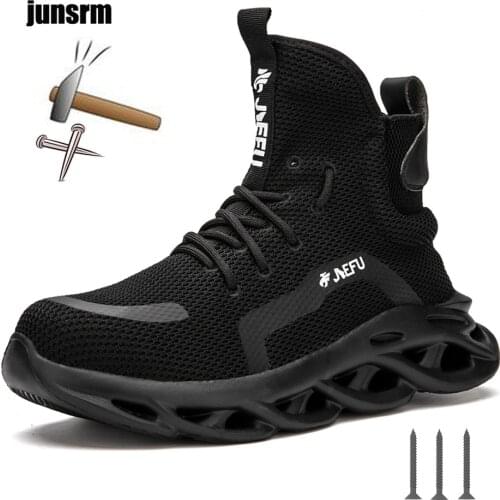 High-Top Werkschoenen 36-48 Stalen Neus Anti-Smashing En Anti-Piercing Elektrische Isolatie Lichtgewicht ademend Veiligheid Laar