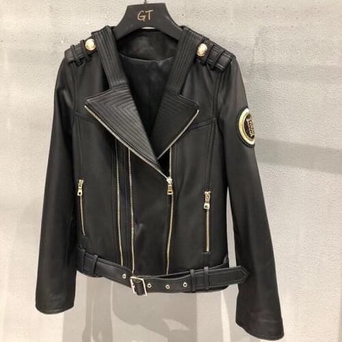 2021 Women Jacket Genuine Leather Female Coats Natural Sheepskin Casual Autumn Outwear Clothing