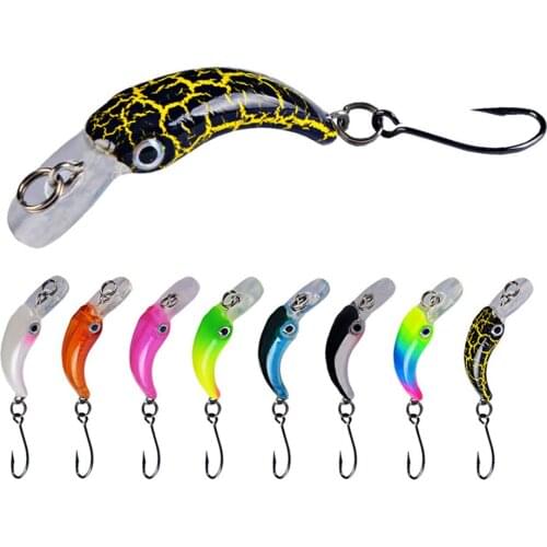 Mini Wobblers Jerkbait 8 Colors 3.8cm 1.5g Hard Bait Small Minnow Crank Fishing Lures Bass Fresh Salt Water Tackle Sinking Lure