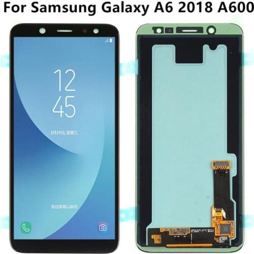 100% Original For Samsung Galaxy A6 2018 A600 LCD Display Touch Screen Digitizer Assembly For Samsung A6 Mobile Phone LCD Screen